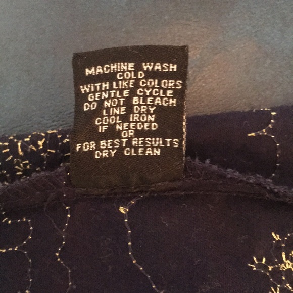 Size 6 Navy blue sleeveless dress embroidered ABS - Picture 7 of 7